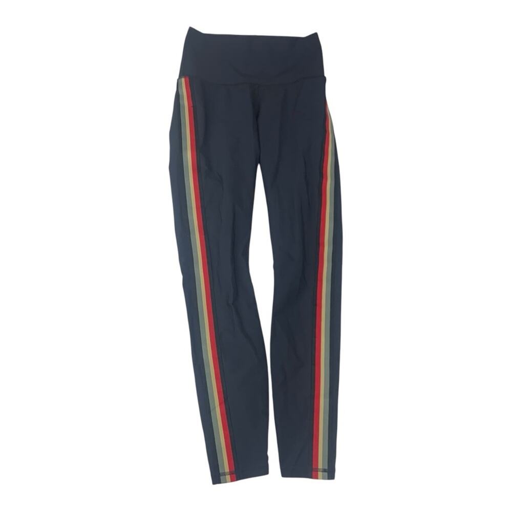 Spiritual Gangster women's small Rasta high waist Black Leggings 7/8 ankle